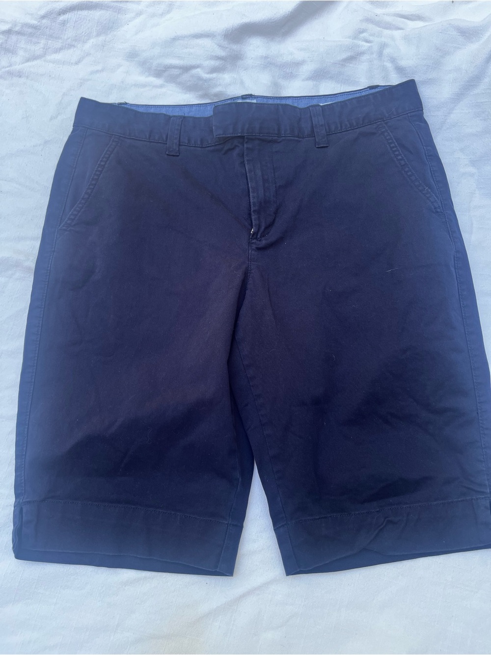 GAP Women’s Navy Flat-Front Chino Shorts